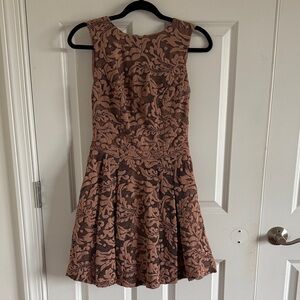 Marciano Brown Lace Fit & Flare Dress Size Small